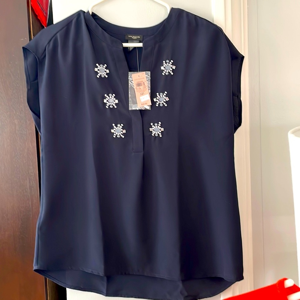 NWT dark blue blouse